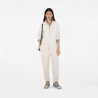 Cashmere Blend Zip Hoodie in Chalk - Women | Burberry® Official