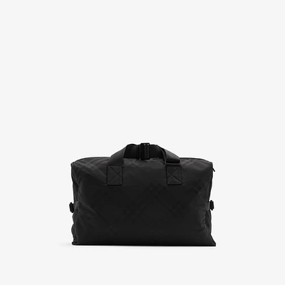 Check Jacquard Weekend Bag in Black - Men | Burberry® Official
