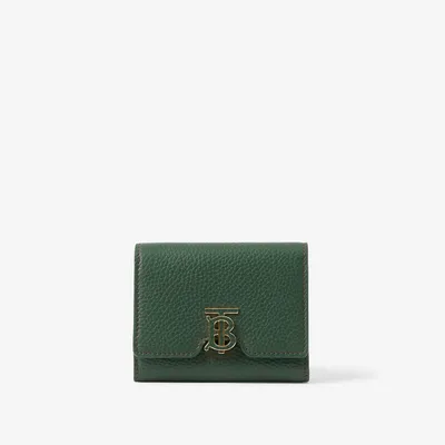 Grainy Leather TB Compact Wallet in Oat Beige - Women | Burberry® Official