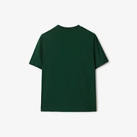 Cotton T-shirt in Ivy - Women | Burberry® Official