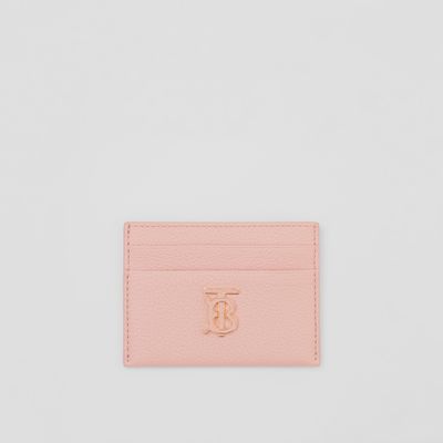 Grainy Leather TB Card Case in Dusky Pink - Women | Burberry® Official