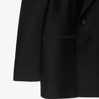 Wool Silk Tailored Jacket in Black - Men | Burberry® Official