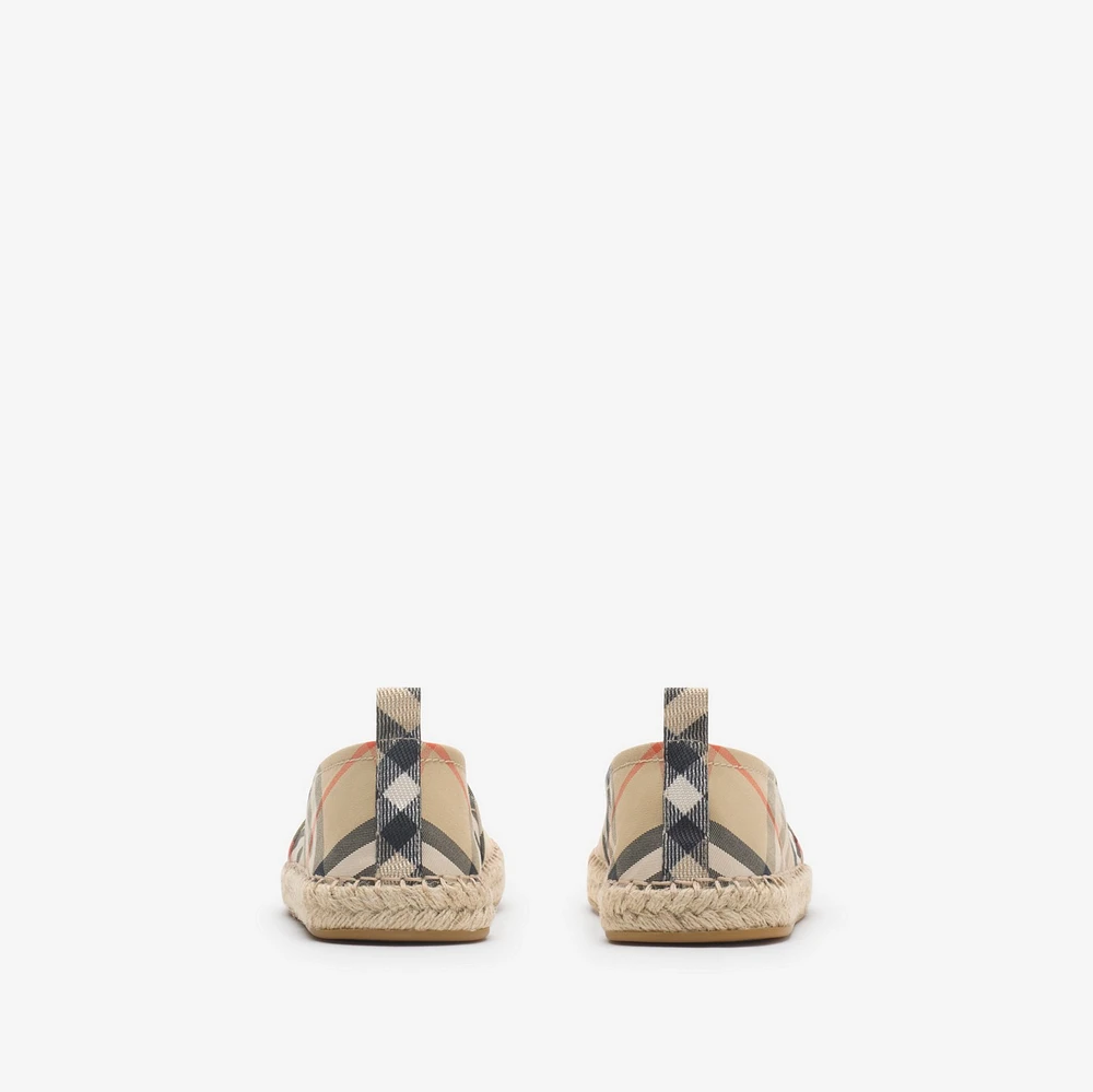 Check Espadrilles in Sand