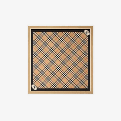 Check Silk Scarf in Sand | Burberry® Official