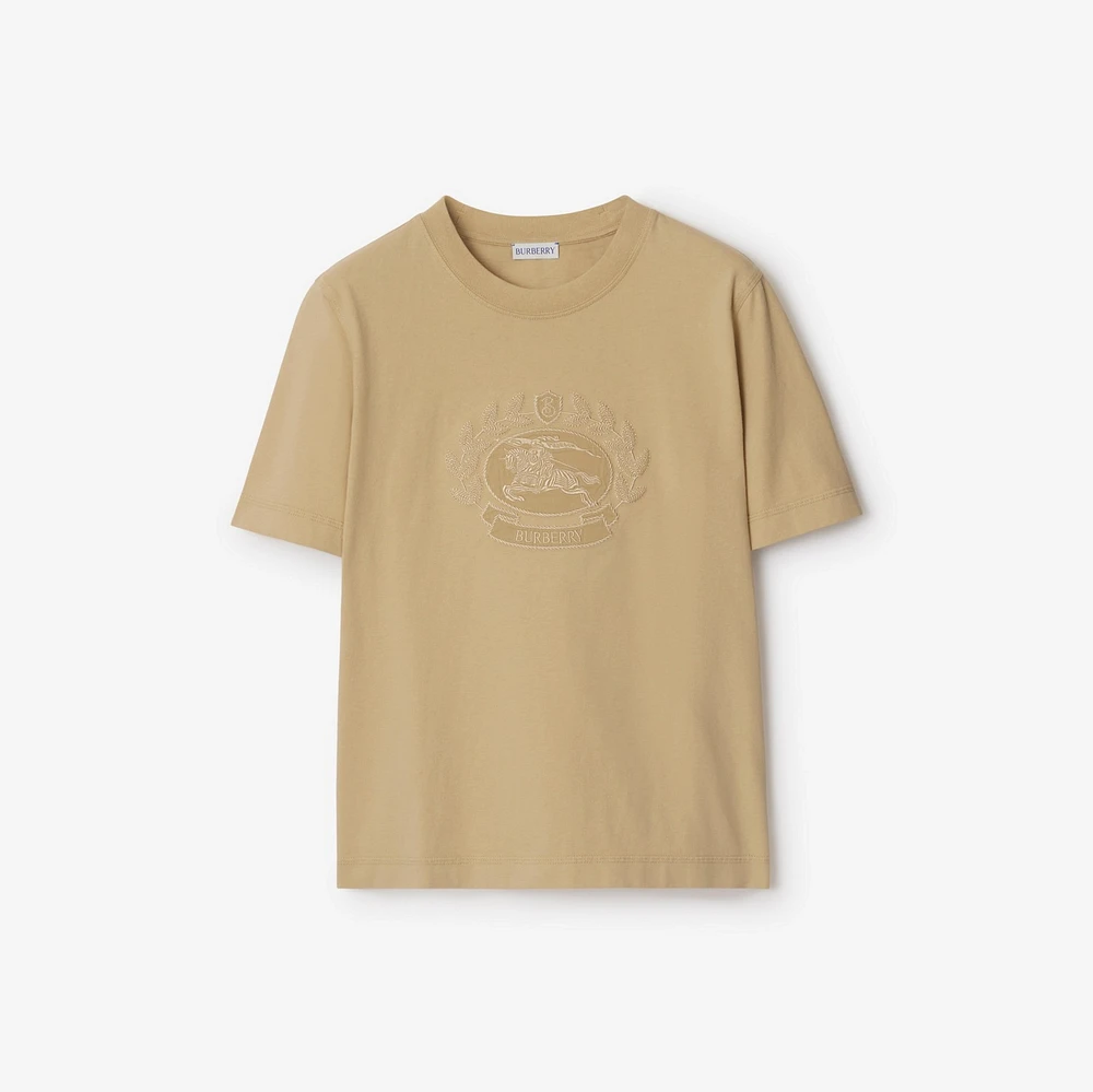EKD Cotton T-shirt in Flax - Women | Burberry® Official
