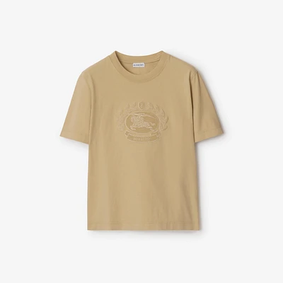 EKD Cotton T-shirt in Flax - Women | Burberry® Official