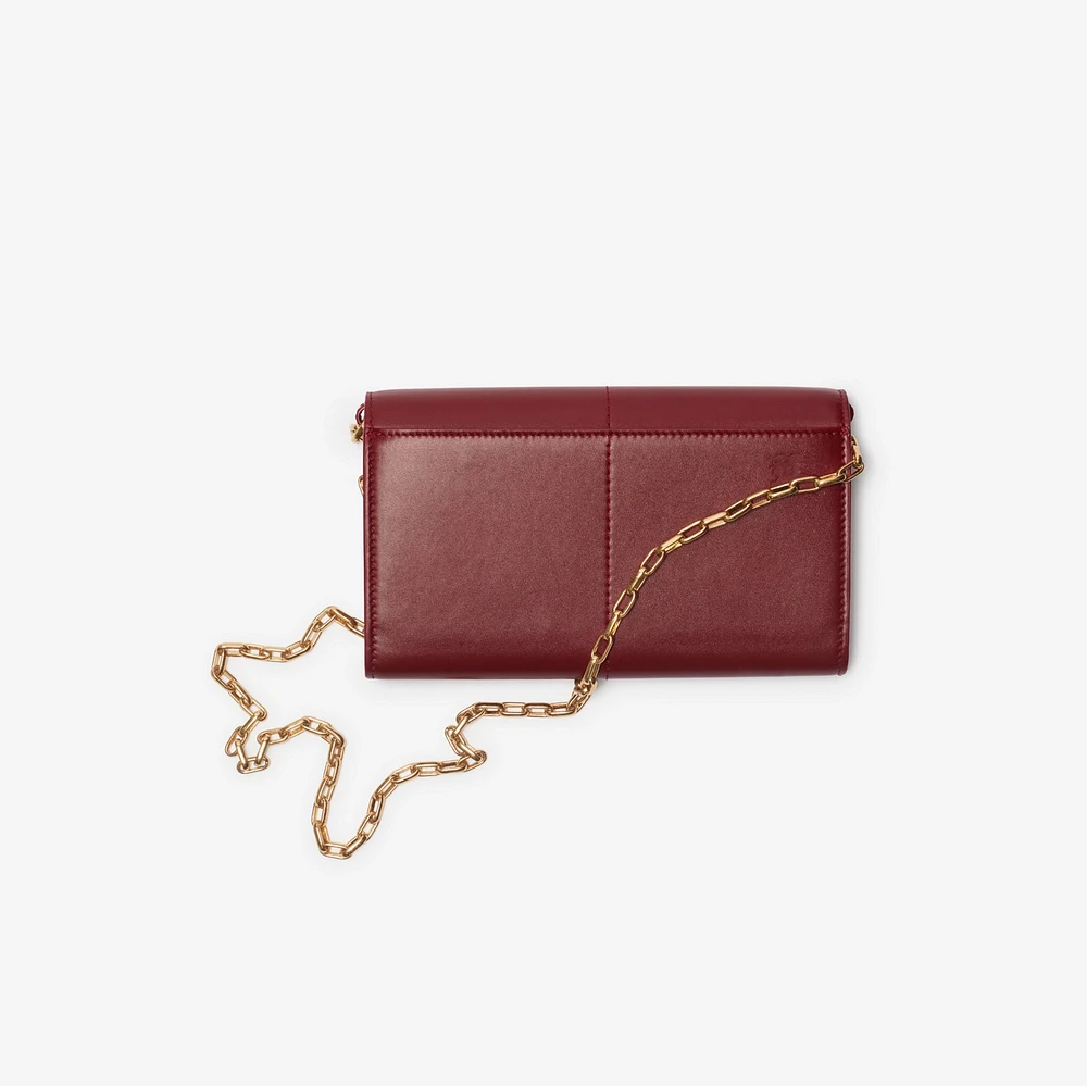 Snip Chain Strap Wallet in Ruby - Women | Burberry® Official