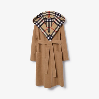 Wool Wrap Coat in Archive beige - Women, Cashmere | Burberry® Official