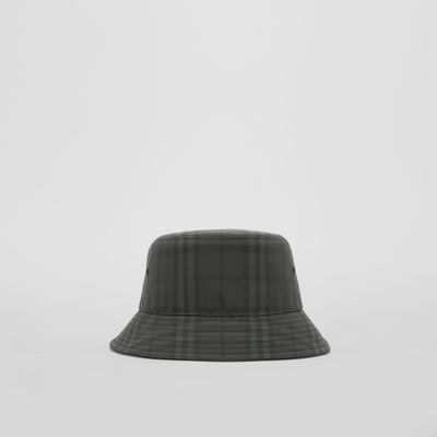Vintage Check Cotton Bucket Hat Charcoal | Burberry® Official
