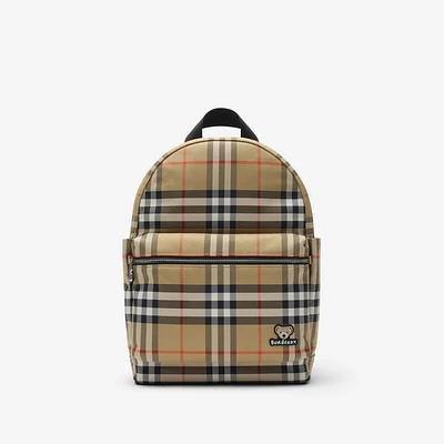 Check Backpack in Sand - Children | Burberry® Official