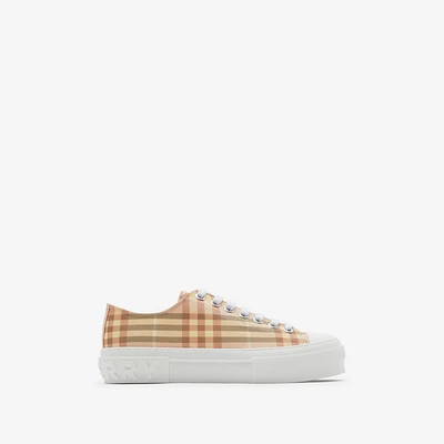 Check Sneakers in Teacup - Women, Nylon | Burberry® Official