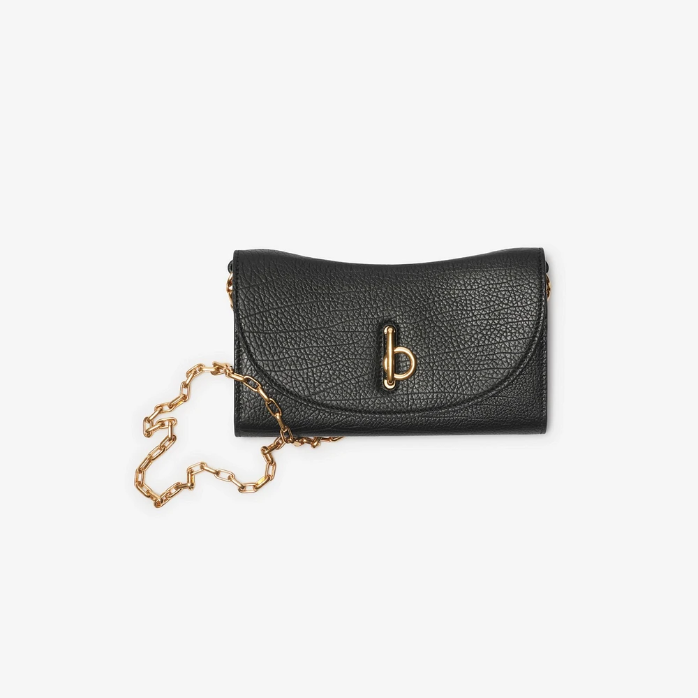 Rocking Horse Chain Strap Wallet​ in Black - Women | Burberry® Official