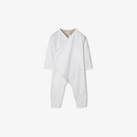 Cotton Two-piece Baby Gift Set in White