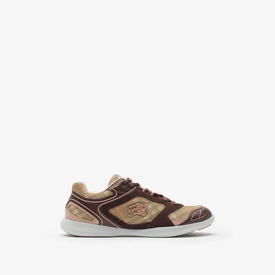 Check Matrix Sport Sneakers in Broom - Women, Nylon | Burberry® Official