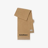 Thomas Bear Wool Scarf in Pale stone - Children | Burberry® Official