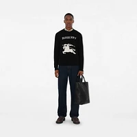 Embossed Check Tote in Black - Men | Burberry® Official