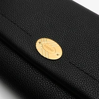 Cotswolds Strap Wallet in Black - Women, Leather | Burberry® Official