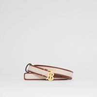 Canvas and Leather TB Belt Natural/tan - Women | Burberry® Official