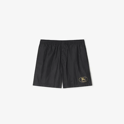 Knight Stamp Swim Shorts in Black - Men | Burberry® Official