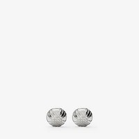 Engraved Check Cufflinks​ in Silver - Men | Burberry® Official