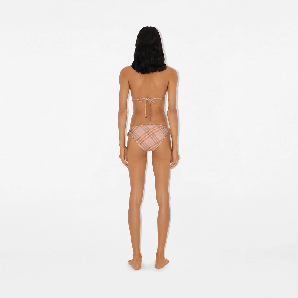 Check Bikini Briefs in Teacup - Women, Nylon | Burberry® Official