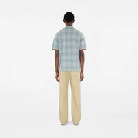Check Cotton Polo Shirt in Fog - Men | Burberry® Official