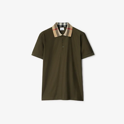 Cotton Polo Shirt in Loch - Men | Burberry® Official