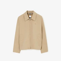 Gabardine Harrington Jacket in Honey - Men, Cotton | Burberry® Official