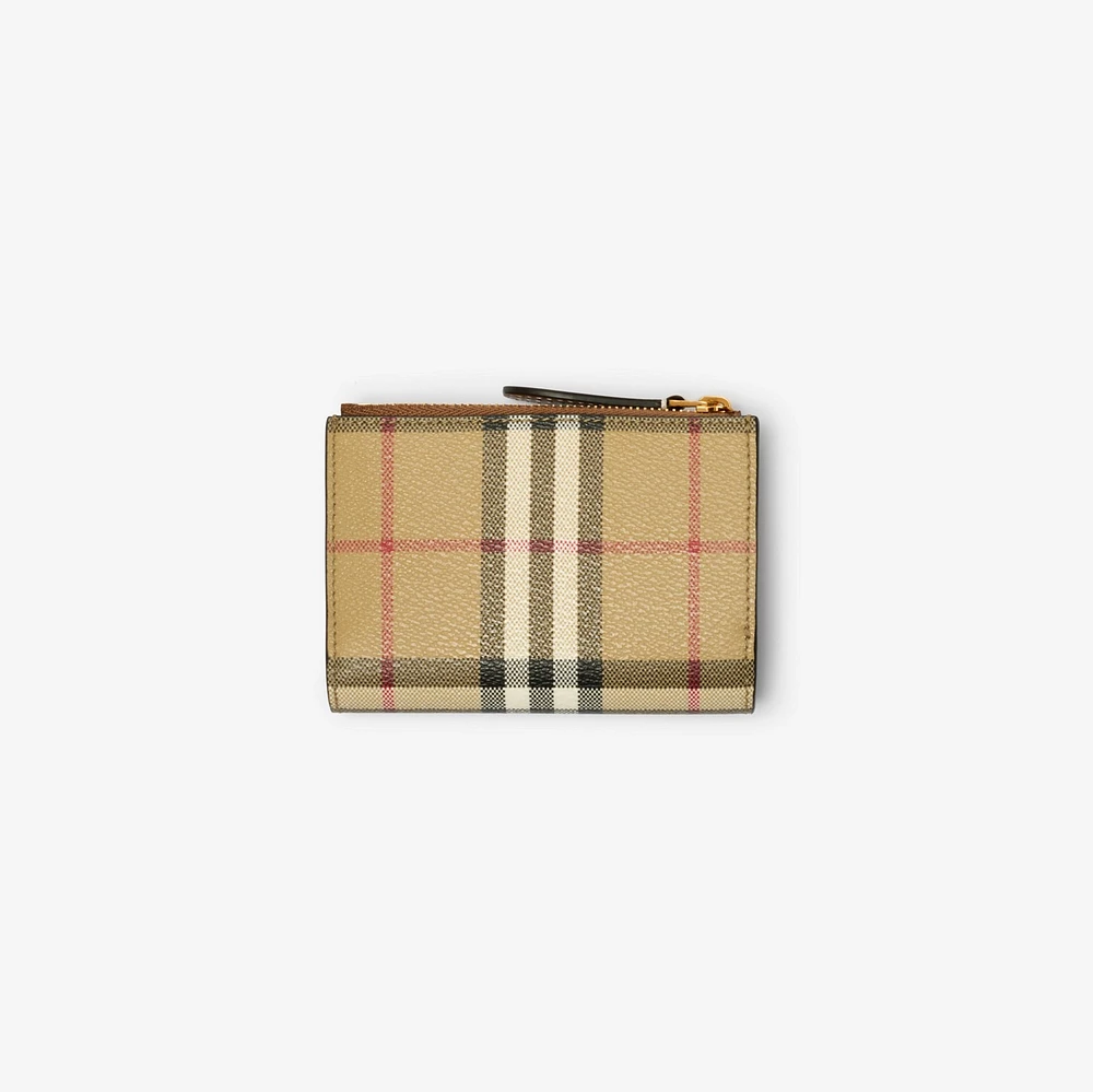 Small Check Bifold Wallet in Archive beige - Women | Burberry® Official