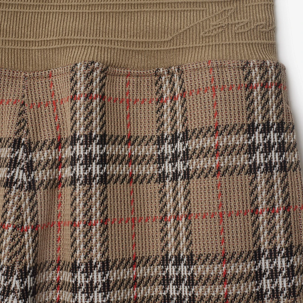Check Cotton Blend Track Pants in Nut - Men | Burberry® Official