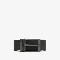 Reversible Check Belt in Charcoal/graphite - Men | Burberry® Official
