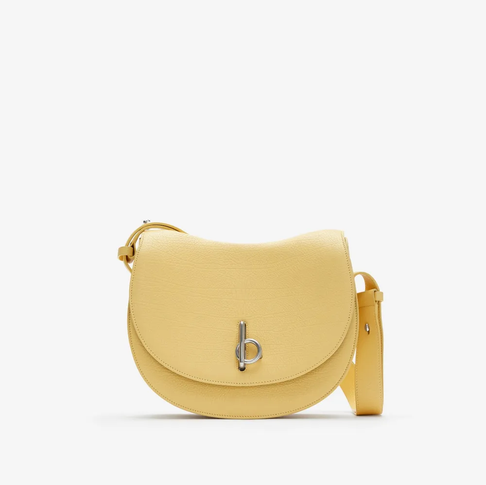 Medium Rocking Horse Bag in Daffodil, grainy leather - Women | Burberry® Official