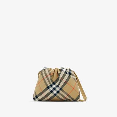 Check Pouch in Sand - Children | Burberry® Official