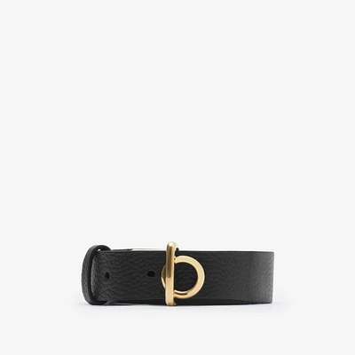 Leather Rocking Horse Belt in Black - Women | Burberry® Official