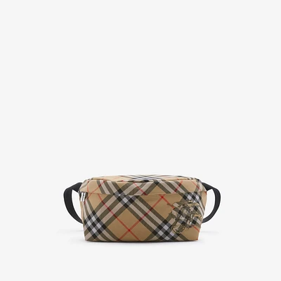 Check Belt Bag in Sand - Men, Nylon | Burberry® Official
