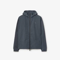EKD Badge Nylon Hooded Jacket in Magnet - Men | Burberry® Official