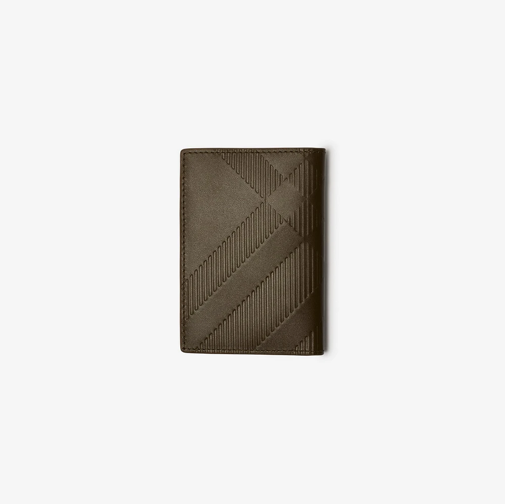 Check Folding Card Case in Military - Men | Burberry® Official