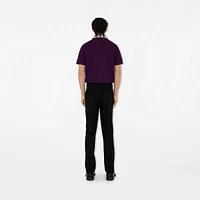 Cotton Polo Shirt in Pansy - Men | Burberry® Official