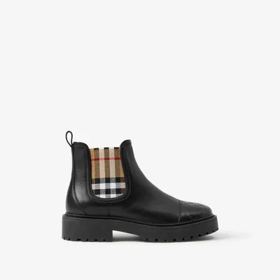 Leather Chelsea Boots in Black - Children | Burberry® Official