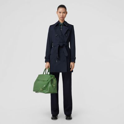 The Short Chelsea Heritage Trench Coat Coal Blue - Women | Burberry® Official