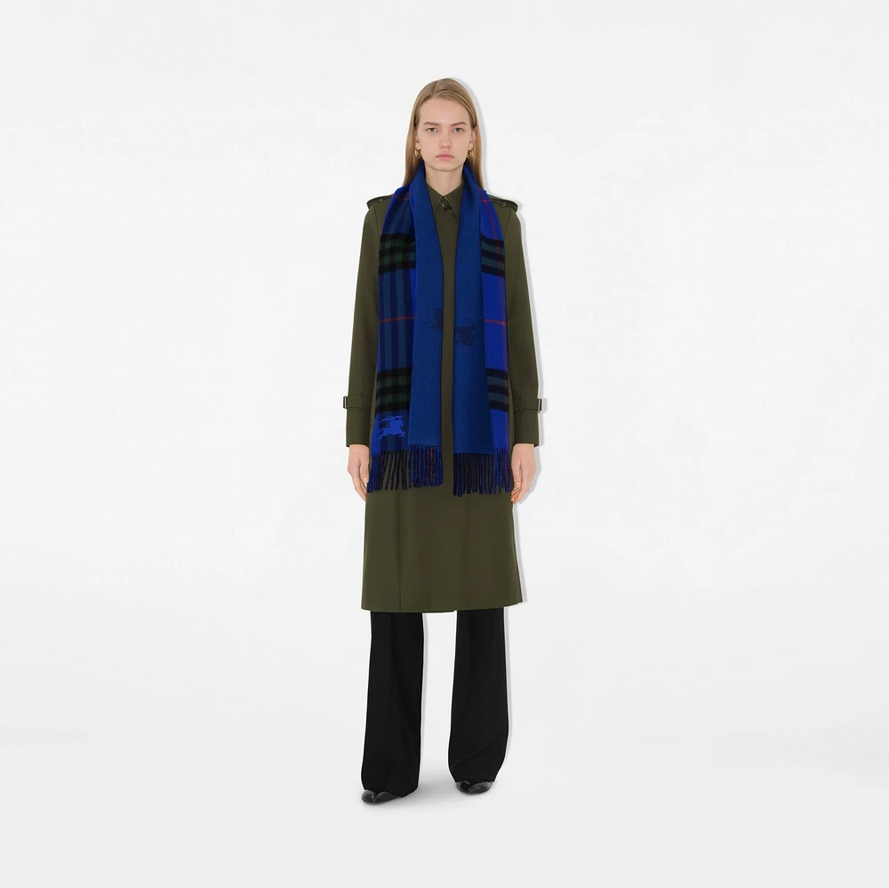 Reversible EKD Check Cashmere Scarf in Knight | Burberry® Official