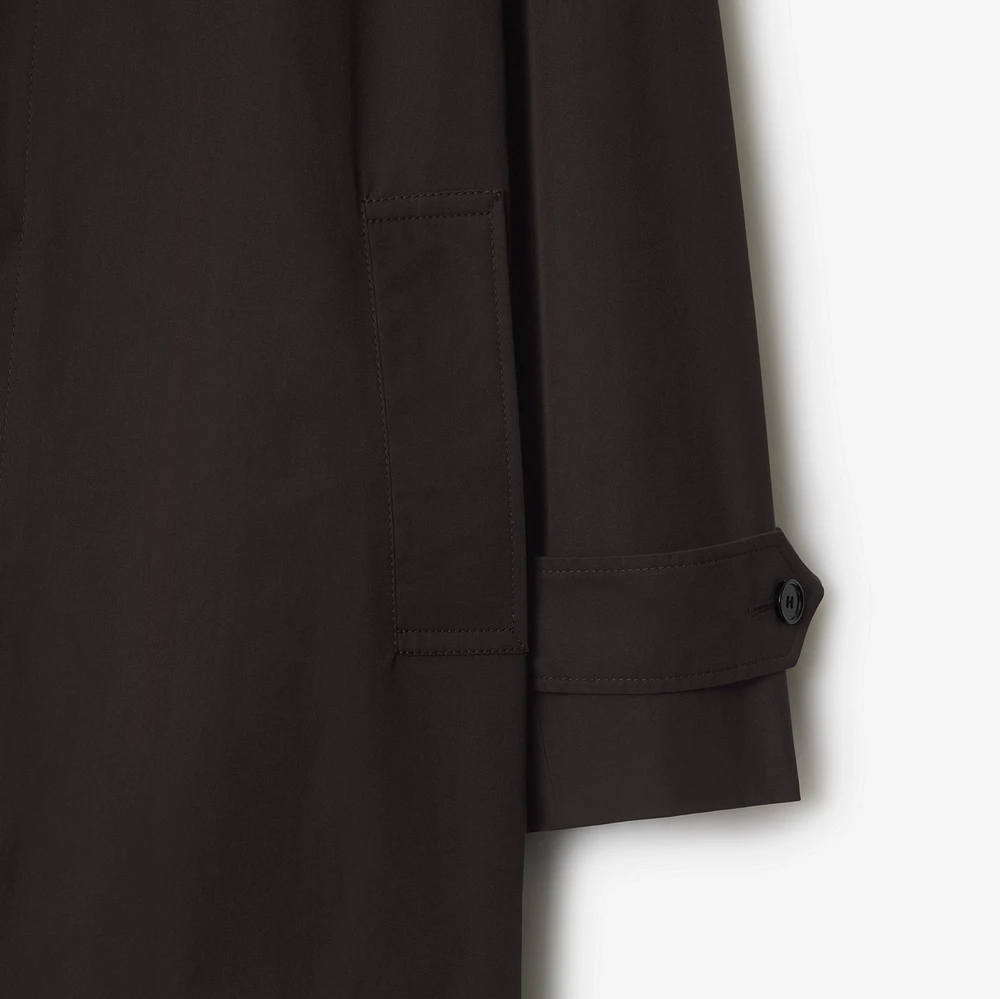 Long Highgrove Gabardine Car Coat in Cog - Men | Burberry® Official