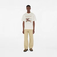 Cross Stitch EKD​ Cotton T-shirt in Chalk - Men | Burberry® Official
