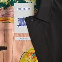 Long Highgrove Gabardine Car Coat in Cog - Men | Burberry® Official