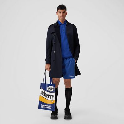 The Mid-length Kensington Heritage Trench Coat Coal Blue - Men | Burberry® Official