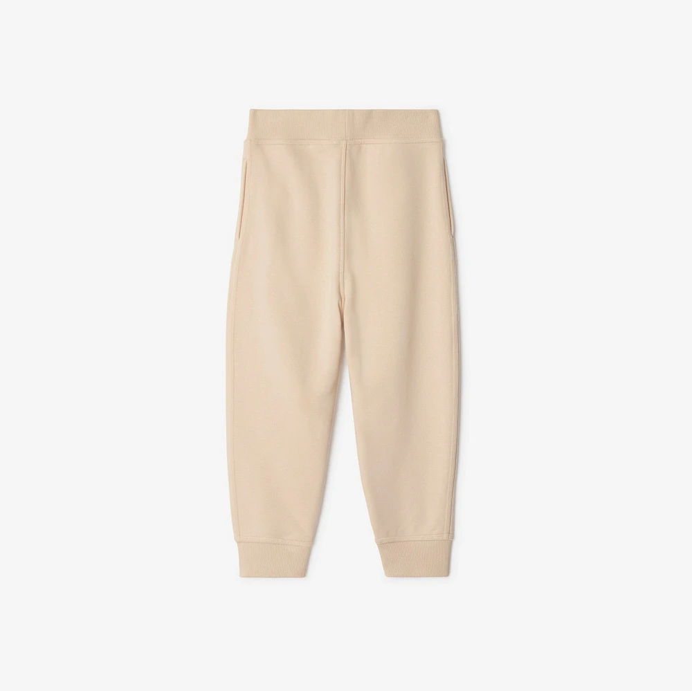 Check Label Cotton Jogging Pants in Calico | Burberry® Official