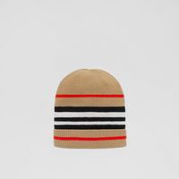 Striped Wool Blend Intarsia Beanie Archive Beige - Children | Burberry® Official
