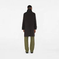 Long Highgrove Gabardine Car Coat in Cog - Men | Burberry® Official