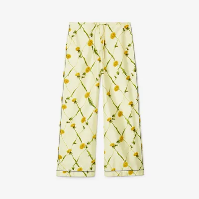 Dandelion Silk Pyjama Trousers in Sherbet - Women | Burberry® Official