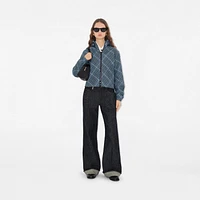 Cropped Reversible Check Hooded Jacket in Pewter - Women, Nylon | Burberry® Official